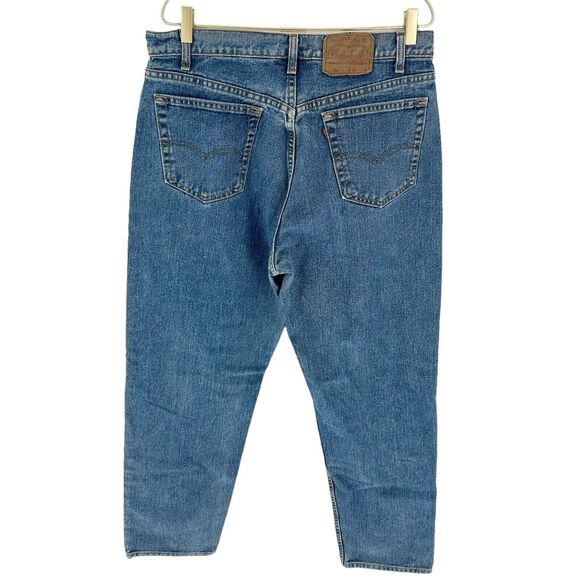 Levis 554 Jeans Mens 36 x 34 Blue Relaxed Straight Vintage 90's USA Cotton Denim - Picture 2 of 15